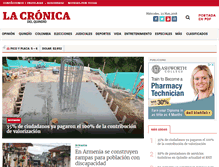 Tablet Screenshot of cronicadelquindio.com